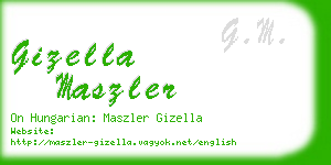 gizella maszler business card